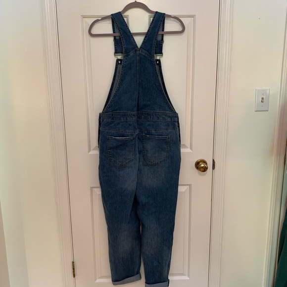 SO Juniors Destructed Mom Overalls, size L - Picture 6 of 12
